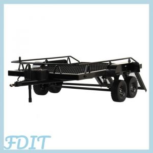 GOTOTOP Voiture de remorque RC 1/10 RC remorque voiture robuste en m&eacute;tal RC remorque pour Traxxas pour Scx10 90046 jeux vehicule