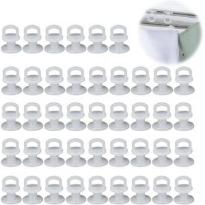 100 Pi&egrave;ces Coulissant Crochet de Rideau Rail GlisseurPatins &agrave; RideauxCrochets pour Rideau de Fen&ecirc;trePorte et Douchepour Rideaux