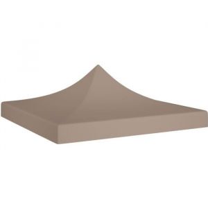 Toit de tente de réception Haut de gamme - Toile de Tonnelle 3x3 m Taupe 270 g-m² 190340 Fur©