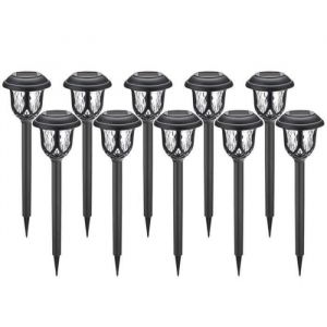 LAMPADAIRE DE JARDIN - LAMPE DE JARDIN 10PCS Lampe LED  solaire ext&eacute;rieur de jardin imperm&eacute;able pour paysage de passerelle de