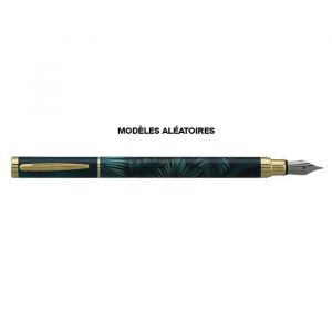 Stylo plume - Encre bleue effa&ccedil;able - Motifs Green Addict - PlumInk