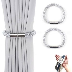 2 Pi&egrave;ces Embrasses Rideau Aimant&eacute;e Tressage Tressage Magn&eacute;tiques Rideaux Boucle Magn&eacute;tiques Rideau Boucle Embrasses De R