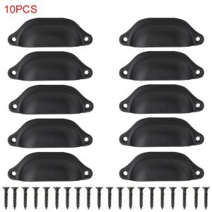 ElektraH 10 Pi&egrave;ces Poign&eacute;e Coquille Vintage M&eacute;talPoign&eacute;es de Tiroir Coquille Avec VisPoign&eacute;e Meuble Coquilles pour Placard Tiroirs