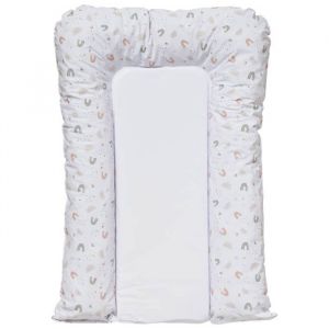 Babycalin - Matelas &agrave; langer Flocons 50x70 cm - Matelas &agrave; langer pour b&eacute;b&eacute; en PVC - Arc en ciel