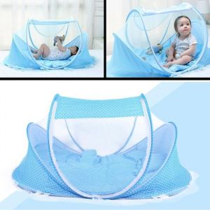 SWAREY Bébé Voyage Lit Bébé Tente Moustiquaire Moustiquaires pour bébés Pliant portable lit Berceau Portable ( Bleu)