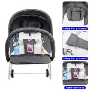 XUANYU.Transat Fille - Transat balancelle pliable-Balancelle bebe electrique - Avce moustiquaire-Pour Naissance à 12 Mois - Gris