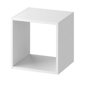 Étagère 1 case à dos ouvert meuble de rangement en bois coloris blanc - Longueur 344 x profondeur 32 x Hauteur 344 cm