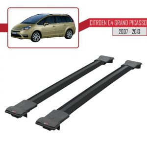 Pour Citroen C4 Grand Picasso 2007-2013 Barres de Toit FLY Modèle Railing Porte-Bagages de voiture - Noir