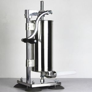 FIRNOSE Poussoir à Saucisse Manuel - Grande Capacité de 4 L - Remplissage de Saucisse en Acier Inox (4 Tubes Diamètre Différent)