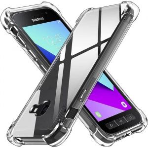 Coque Samsung Galaxy Xcover 4 Xcover 4s protection transparente antichoc avec pare chocs dangle coussin en silicone TPU soB4