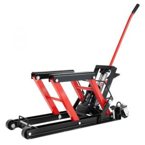 Cric de moto 680 kg hydraulique tr&eacute;teau de montage plate-forme ATV quad plate-forme de montage &eacute;l&eacute;vateur de moto rouge
