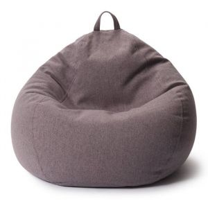 Lumaland Comfort Line XXL Pouf - 100x120x50 cm Coussin de sol - 315 L - EPS remplissage de perles - Gris fonc&eacute;