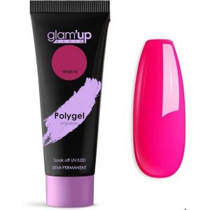 GlamUp - Polygel semi-permanent longue dur&eacute;e Fuchsia