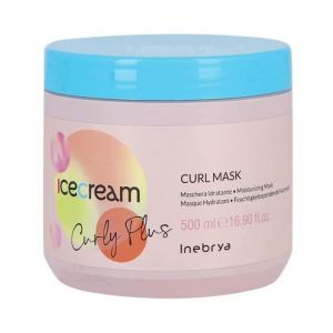 Masque hydratant - INEBRYA - ICE CREAM CURLY PLUS - 500ml - Anti-frisottis - Cheveux bouclés