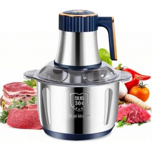 Hachoir électrique6 lames et un bol de 5 litres en acier inoxydable mixeur électrique de 500 watts avec 5 vitesses pour les