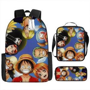 Ensemble pour Enfants - VITATA - One Piece - Sac à Dos Sac à Épaule Étui à Crayons - Nylon - Maternelle