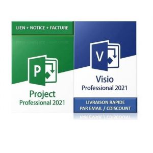 Pack logiciel - Microsoft - Project 2021 Pro - Visio 2021 Pro - Windows 10/11 - Téléchargement Vendu par Victoria77