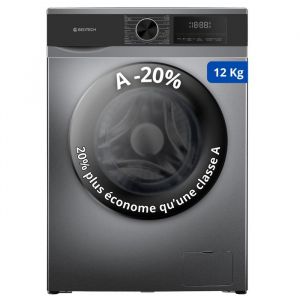 Lave-linge frontal GEDTECH GLL121400DG - 12 Kg - 1400 trmn - 16 programmes - Eco - Intensif -  Rapide  Trs Faible conso