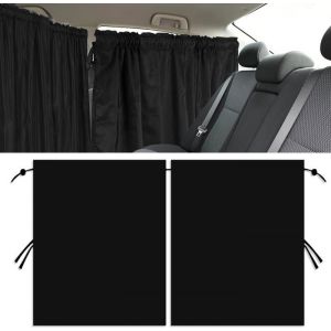 Rideaux de séparation de Voiture140x80cm Pare Soleil Voituree Amovibles Soleil Fenêtre Latérale avec Bande adhésive Rideaux