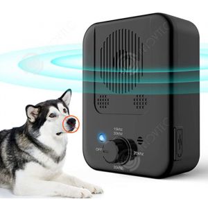 INN Anti aboiement chien ultrason 1500mah 15-30khz 3 vitesses réglage IPX4 étanch USB anti-aboiement avec capteur sonore et crochet