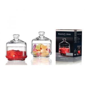 Bocal &agrave; bonbon - Verre - Transparent - 120mm de hauteur - 80mm de diam&egrave;tre