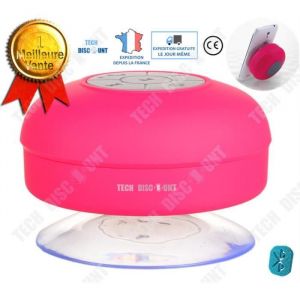 TD® Haut parleur enceinte Bluetooth téléphone ventouse portable waterproof musique ordinateur étanche salle de bain puissance