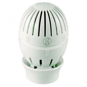 T&ecirc;te thermostatique pour radiateur eau chaude avec bulbe liquide - Diam&egrave;tre: 48 mm - Bulbe liquide - Chrom&eacute;