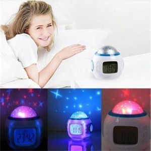 Radio-r&eacute;veil - Keeper - Projection ciel &eacute;toil&eacute; - Calendrier - Thermom&egrave;tre - LED