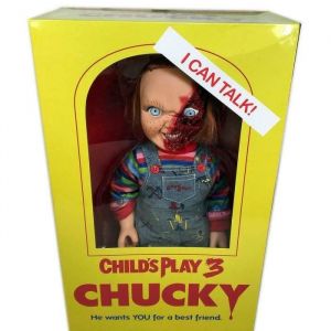 Figurine - MEZCO - Talking Pizza Face Chucky - 15 pouces - 11 points darticulation - Collectionnable