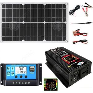 INN Panneau solaire pliable 18w 12v-220v système de panneaux solaires avec contrôleur de charge 30a et onduleur modifié
