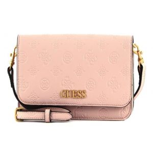 GUESS Sac &agrave; &eacute;paule bandouli&egrave;re rose pour femme - Geva Three Compartment Organizer Bag Rose Logo 225149