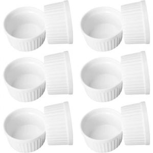 Ramequins En Porcelaine Lot De 12 Moules &Agrave; Souffl&eacute;s Cr&egrave;me Brul&eacute;e En C&eacute;ramique Coupelle &Agrave; Dessert Moules De Cuisson Pour Desse[H379]