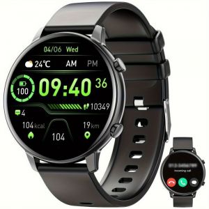 Montre parlante pour hommes et femmes - cran HD de 139 pouces - plus de 100 modes sportifs - adapte Android IOS Noir