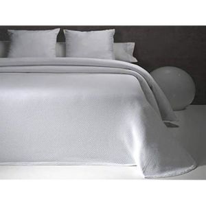 Couvre-lit bouti - JAVIER LARRAINZAR - Blanc - 250 x 270 cm - Tissu jacquard - Toucher doux