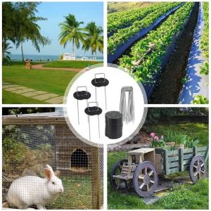 40 Pcs Piquets de Jardin Sardine Bache avec 40 Rondelles Piquet de Fixation pour Bàche Toile Paillage Feuille de Sol Tente