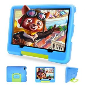 Tablette Enfants Android 12 -OUZRS M15+ -Tablette Tactile 10  HD -4Go+64Go ROM WiFi Tablet PC -Jeux Éducatifs Tablette pour Enfant