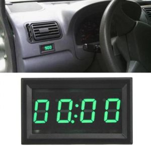 ARAMOX horloge de voiture numérique lumineuse Décoration daccessoire dhorloge de montre de voiture lumineuse numérique