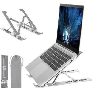 Support Ventilé Ordinateur Portable Support PC Portable Aluminium Laptop Stand Réglable pour MacBook Tablette Autres Laptops (1