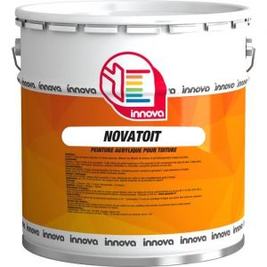 Peinture de toiture - INNOVA - Novatoit - Rouge Orang&eacute; - R&eacute;sines acryliques - 15L