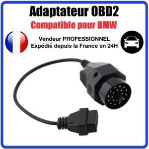 Adaptateur OBD2 20 Broches - MISTER DIAGNOSTIC - Compatible BMW E30 E34 E36 E46 E39 - Connecteur Diagnostic