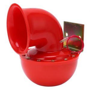 Ashata Klaxon &eacute;lectrique de son de taureau Klaxon de voiture 150db klaxon &agrave; Air rouge klaxon de taureau &eacute;lectrique son de vache