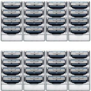 32Pièces Recharges de Lames de Rasoir Manuel Mach 3Recharges de Lames pour Gillette Mach 3Recharges de Lames de Rasoir pour RAZOR