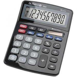 Calculatrice de Bureau - Olympia Tools - 40182 - 10 Chiffres - Double Alimentation - 4 Types de Calcul