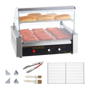Appareil &agrave; hot dog - DUOKU - SC-11XD - 30 Hot Dogs - Acier Inoxydable - 22 kW