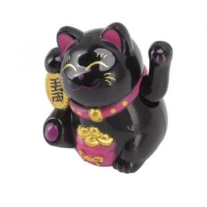 VINGVO Chat ondulant solaire Chat porte-bonheur chinois Fortune chat d&eacute;coration agitant le bras lumi&egrave;re solaire Induction Statue