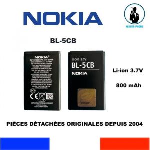 BATTERIE ORIGINALE NOKIA BL-5CB BL5CB OEM 800mAh 37V 30Wh GENUINE BATTERY