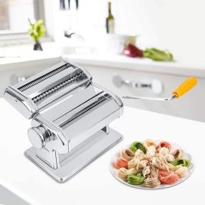 Machine à pâtes en acier inoxydable Machine à pâtes pour pâtes fraîches 20 x 13.5 x 13.5 cm