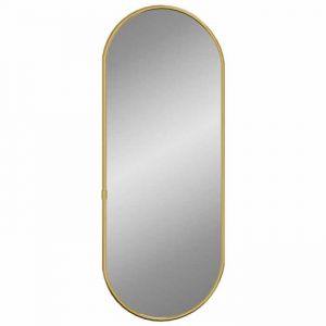 Miroir mural-Miroir Salle de Bain - Dor&eacute; 60x25 cm Ovale ZLH&bull;388547277