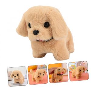 Mignon Jouet électronique en peluche pour chiot jouets interactifs amusants marche aboie secoue la queue habille un chien en1