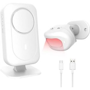 DRE-1 r&eacute;cepteur et 1 d&eacute;tecteur D&eacute;tecteur de mouvement sans fil alarme de porte alarme de lit pour personnes &acirc;g&eacute;es carillon d